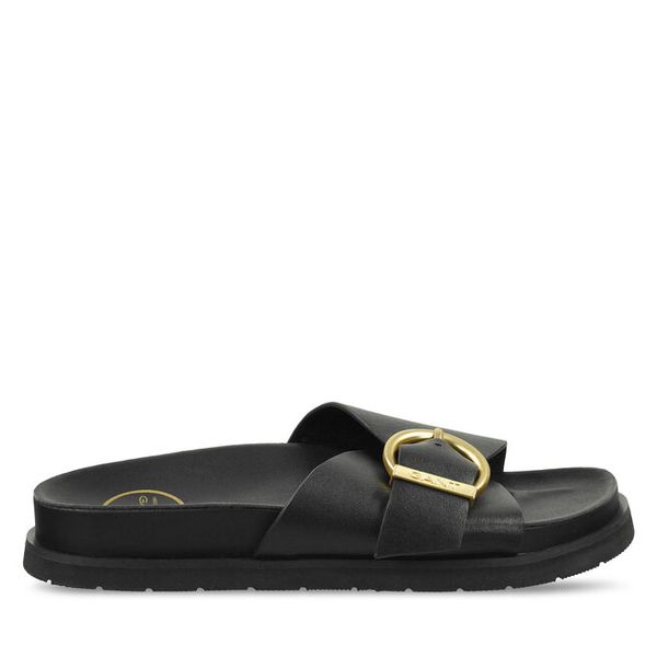 Klapki Gant. Czarne klapki Gant, bez wzorów, bez obcasa, bez zapięcia. Za 429.99 zł.