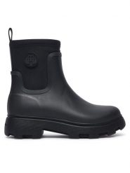 Tommy Hilfiger Kalosze Th Stamp Warm Ankle Rain Boot FW0FW09544 Czarny. Czarne kalosze Tommy Hilfiger, bez wzorów, z syntetyku, bez zapięcia. Za 489.99 zł.