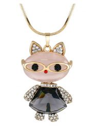 LA CHIQUITA Pozłacany naszyjnik z zawieszką - dł. 70 cm rozmiar: onesize. Białe naszyjniki LA CHIQUITA, z materiału, z kryształem, pozłacane. Za 131.45 zł.