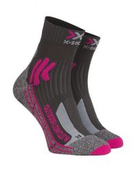 Skarpety trekkingowe damskie X-Socks Trek Outdoor Low Cut 4.0. Czerwone skarpetki X-Socks, bez wzorów, z materiału. Za 151.50 zł.