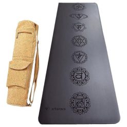 Mata do jogi gumy-sztucznej skóry 5mm +Torba z korka, do suchych lub mokrych rąk. Brązowe torby sportowe ACHAMANA, bez wzorów, z bawełny, na ramię, duże. Za 661.00 zł.