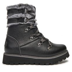 Trzewiki Roxy. Czarne botki Roxy, bez wzorów, bez obcasa, na płaskiej podeszwie, bez zapięcia. Za 499.99 zł.