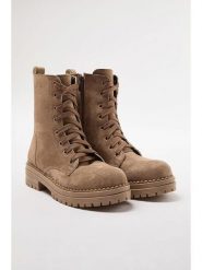 Trendyol Botki w kolorze jasnobrązowym rozmiar: 37. Brązowe botki Trendyol, bez wzorów, bez obcasa, bez zapięcia. Za 86.99 zł.