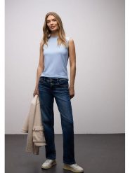 Street One Top w kolorze błękitnym rozmiar: 46. Niebieskie topy Street One, bez wzorów, street, bez kołnierzyka, bez ramiączek. Za 75.34 zł.