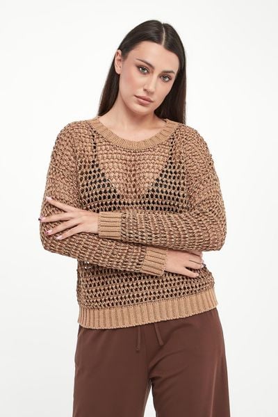 Sweter damski ażurowy lniany Onirica WEEKEND MAX MARA. Swetry Weekend Max Mara, xs, w ażurowe wzory, ze lnu, bez ramiączek. Za 1,209.00 zł.