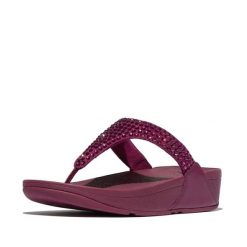 Klapki damskie FitFlop Lulu Maxi-Crystal. Czarne klapki FIT FLOP, bez wzorów, eleganckie, bez obcasa, bez zapięcia. Za 473.00 zł.