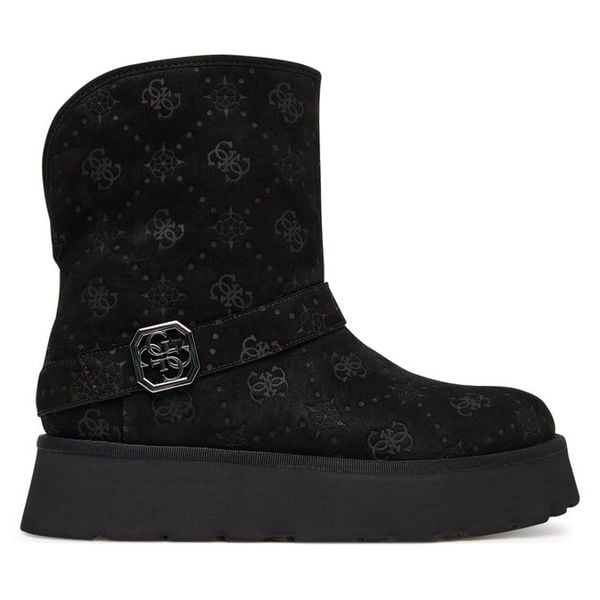 Śniegowce Guess. Czarne śniegowce Guess, z aplikacjami, bez zapięcia. Za 659.99 zł.