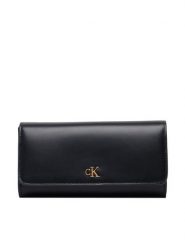 Calvin Klein Portfel Ck Long Wallet LV04F1224G Czarny. Czarne portfele Calvin Klein, bez wzorów, ze skóry. Za 329.99 zł.