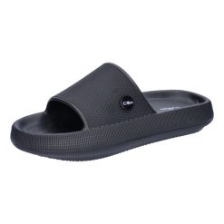 Klapki damskie CMP RUBY. Czarne klapki CMP, bez wzorów, bez obcasa, bez zapięcia. Za 79.89 zł.