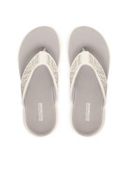 Skechers Japonki 140184/WHT Biały. Białe japonki Skechers, bez wzorów, z materiału. Za 199.99 zł.