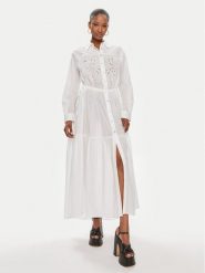 Pinko Sukienka koszulowa Dolce Vita Chemisier . 103728 A1XP Biały Regular Fit. Białe sukienki Pinko, bez wzorów, z bawełny, bez kołnierzyka, bez ramiączek, koszulowe. Za 719.99 zł.