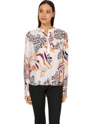 Heine Bluzka w kolorze kremowym rozmiar: 36. Brązowe bluzki Heine, bez wzorów, z wiskozy, bez kołnierzyka, bez ramiączek. Za 70.24 zł.