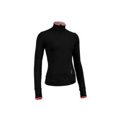 Bluza na zamek fitness kardio 100 damska. Czarne bluzy DOMYOS, bez wzorów, z elastanu, bez ramiączek, bez kaptura. Za 59.99 zł.