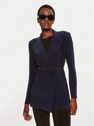NORMA KAMALI Marynarka KK2244PLB80951 Granatowy Slim Fit. Niebieskie marynarki i żakiety Norma Kamali, s, bez wzorów, z syntetyku, bez ramiączek. Za 999.99 zł.