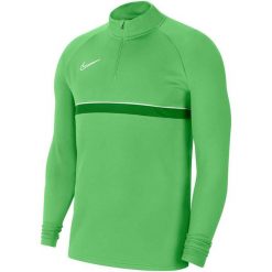 Bluza juniorska Nike Academy Drill treningowa. Zielone bluzy Nike, bez wzorów, sportowe, bez ramiączek, bez kaptura. W wyprzedaży za 115.60 zł.