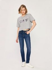 LTB Dżinsy "Molly Super High" - Slim fit - w kolorze granatowym rozmiar: W27/L32. Niebieskie jeansy LTB, l, z aplikacjami, z podwyższonym stanem. Za 83.62 zł.