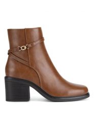 Clara Barson Botki WYL4017-1 Brązowy. Brązowe botki Clara Barson, bez wzorów, bez obcasa, na słupku, bez zapięcia. Za 143.99 zł.