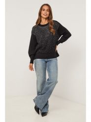 Soft Cashmere Sweter w kolorze czarnym rozmiar: 38/40. Czarne swetry Soft Cashmere, bez wzorów, klasyczne, bez ramiączek. Za 121.99 zł.
