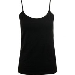 Top ATHL DPT Priscilla damski — czarny, dekolt w serek. Czarne topy BP3 UNDERWEAR, bez wzorów, z bawełny, sportowe, bez kołnierzyka, bez ramiączek. Za 147.99 zł.