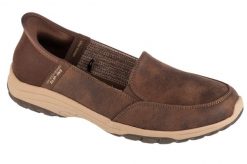Buty sportowe Sneakersy damskie, Slip-Ins: Reggae Fest 2.0 - Classically. Brązowe buty treningowe Skechers, bez wzorów, z materiału, bez zapięcia, trekkingowe. Za 319.99 zł.