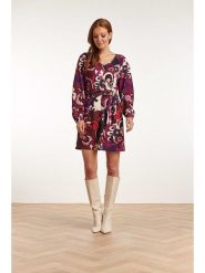 Smashed Lemon Sukienka w kolorze fioletowo-białym rozmiar: XL. Różowe sukienki Smashed Lemon, xl, bez wzorów, z tkaniny, bez kołnierzyka, bez ramiączek, mini. Za 96.83 zł.