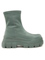 Jenny Fairy Botki LS5851-01 Zielony. Zielone botki Jenny Fairy, bez wzorów, z materiału, bez obcasa, na płaskiej podeszwie, bez zapięcia. Za 149.99 zł.