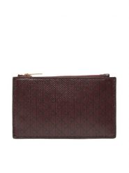 Calvin Klein Portfel Emblem Aop Top Zip Cardcase LV04F1084G Brązowy. Brązowe portfele Calvin Klein, bez wzorów, ze skóry. Za 179.99 zł.