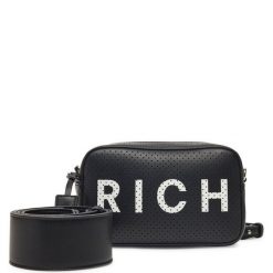 Torebka John Richmond. Czarne listonoszki John Richmond, bez wzorów, bez dodatków. Za 299.99 zł.