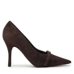 Szpilki Furla. Brązowe szpilki Furla, bez wzorów, bez obcasa, na szpilce, bez zapięcia. Za 1,299.00 zł.