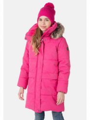 LENNE Płaszcz zimowy "Dora" w kolorze różowym rozmiar: 140. Różowe płaszcze LENNE, na zimę, s, bez wzorów, bez kaptura. Za 437.17 zł.