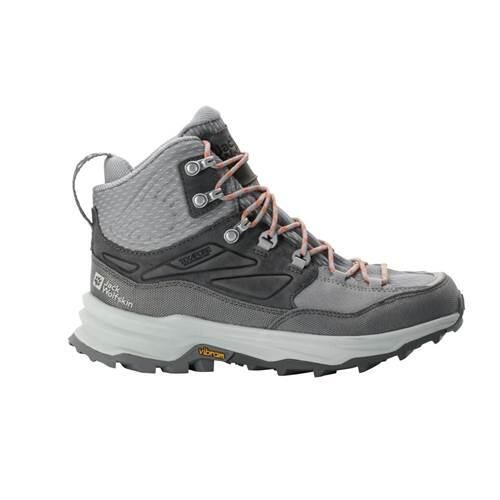 Buty trekkingowe damskie Jack Wolfskin Cyrox Texapore Mid. Szare buty trekkingowe Jack Wolfskin, bez wzorów, z materiału, bez zapięcia, trekkingowe. Za 859.00 zł.