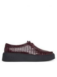 Clarks Półbuty Torview W 26328105 Bordowy. Czerwone półbuty wsuwane Clarks, bez wzorów, ze skóry, bez obcasa, na płaskiej podeszwie. Za 569.99 zł.
