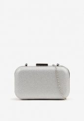 Srebrna Brokatowa Torebka Typu Kopertówka Nerivine. Szare torebki klasyczne Renee, bez wzorów, z jeansu, eleganckie, na ramię, bez dodatków. Za 74.99 zł.