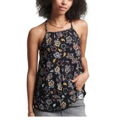 Bluzka sportowa damska SuperDry Vintage Beach Cami Top. Czarne topy sportowe Superdry, xs, bez wzorów, z wiskozy. W wyprzedaży za 99.75 zł.