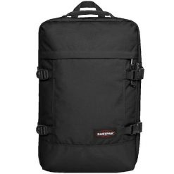 Plecak Eastpak Travelpack 42L czarny, 51x33x23 cm, wegański. Czarne plecaki Eastpak, bez wzorów, z poliamidu, bez dodatków. Za 219.99 zł.