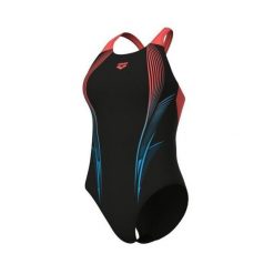 Damski kostium kąpielowy 1-częściowy Arena Blast V Back. Czarne stroje jednoczęściowe Arena, bez wzorów, sportowe. Za 249.50 zł.