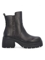 Liu Jo Skórzane botki w kolorze czarnym rozmiar: 41. Czarne botki Liu Jo, bez wzorów, ze skóry, eleganckie, bez obcasa, bez zapięcia. Za 325.79 zł.