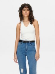 JDY Top Sabrina 15258897 Biały Slim Fit. Białe topy JDY, xl, bez wzorów, z wiskozy, bez kołnierzyka, bez ramiączek. Za 69.99 zł.