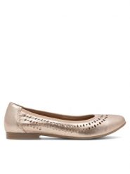 Lasocki Baleriny RST-ELENA-10 Złoty. Żółte baleriny Lasocki, bez wzorów, ze skóry, bez obcasa, bez zapięcia. Za 139.99 zł.