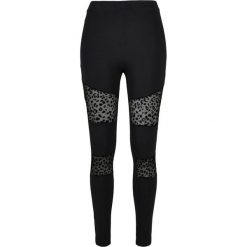 Legginsy damskie Urban Classics flock lace inset. Czarne legginsy Urban Classics, bez wzorów, z koronki, eleganckie. Za 175.50 zł.