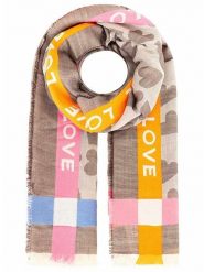 Zwillingsherz Szal "Love & More" w kolorze beżowym - 180 x 102 cm rozmiar: onesize. Brązowe szaliki i kominy Zwillingsherz, bez wzorów, z materiału. Za 144.92 zł.