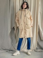 Fransa Parka 20611801 Beżowy Relaxed Fit. Brązowe płaszcze Fransa, m, bez wzorów, z syntetyku, bez kaptura. Za 199.99 zł.