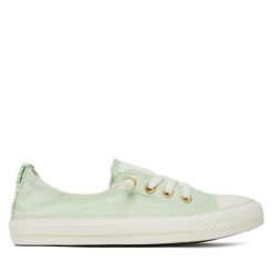 Trampki Converse. Zielone trampki Converse, bez wzorów, retro, bez zapięcia. Za 209.99 zł.