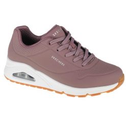 Buty do chodzenia damskie, Skechers Uno-Stand on Air. Czerwone buty treningowe Skechers, bez wzorów, z materiału, przed kostkę, bez zapięcia, trekkingowe. Za 279.99 zł.