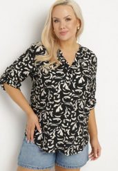 Czarna Koszula z Wiskozą w Abstrakcyjny Wzór Clarivana. Czarne koszule Born2be, plus size, bez wzorów, z wiskozy, eleganckie, bez kołnierzyka, plus size, bez ramiączek. W wyprzedaży za 63.74 zł.