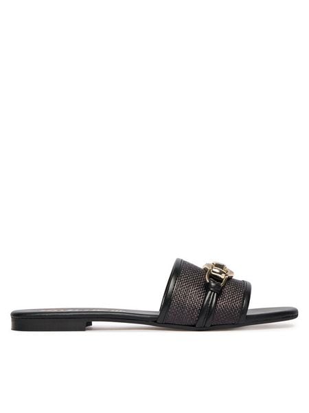 Just Cavalli Klapki 80RA3S81 ZSE61 Czarny. Czarne klapki Just Cavalli, bez wzorów, ze skóry, bez obcasa, bez zapięcia. Za 679.99 zł.