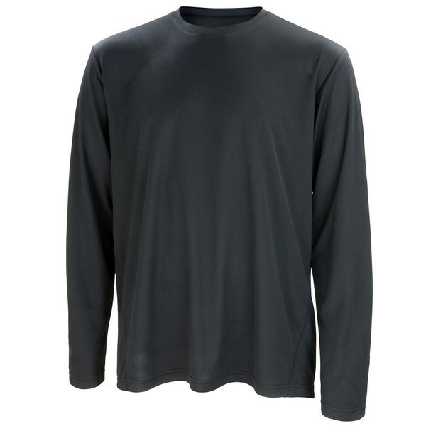 T-shirt Unisex Dla Dorosłych Z Długim Rękawem Performance. Czarne t-shirty SPIRO, xl, bez wzorów, sportowe, bez kołnierzyka, bez ramiączek. Za 68.99 zł.