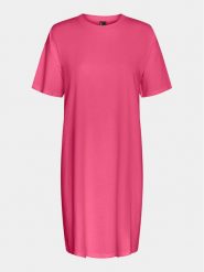 Pieces Sukienka codzienna Ria 17149328 Różowy Loose Fit. Czerwone sukienki Pieces, na co dzień, xs, bez wzorów, z bawełny, bez kołnierzyka, bez ramiączek, proste. Za 99.99 zł.