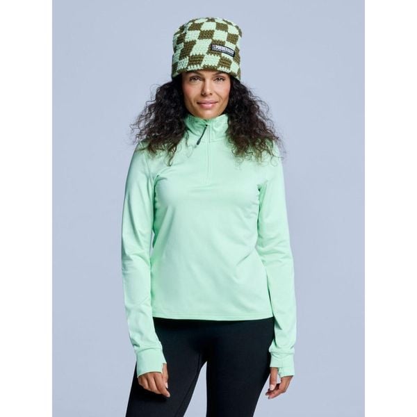 Bluza narciarska - Damskie - Arctic 2.0 - Avocado. Zielone bluzy POEDERBAAS, na zimę, m, bez wzorów, z elastanu, sportowe, bez ramiączek, bez kaptura. Za 234.14 zł.
