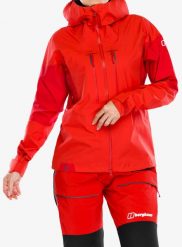 Kurtka z membraną damska Berghaus MTN Guide Alpine Pro Jacket. Czerwone kurtki Berghaus, xl, bez wzorów, z gore-texu, bez kaptura. Za 2,048.85 zł.
